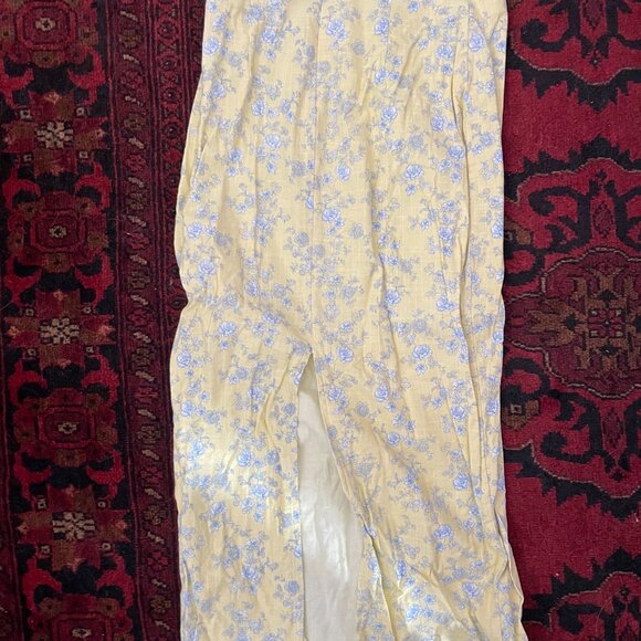 yllw the label Rye Ruched Bra Top & Harmony Linen Skirt in Butter Toile - Picture 8 of 9